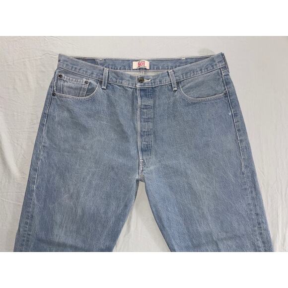 Levi's Vintage 501 Classic Straight Leg Button Fly Denim Jeans. Steel Blue 40X27 - Picture 6 of 9